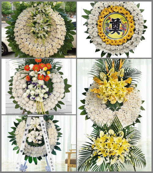 山西晋城泽州县山河镇前西洼村花圈速递